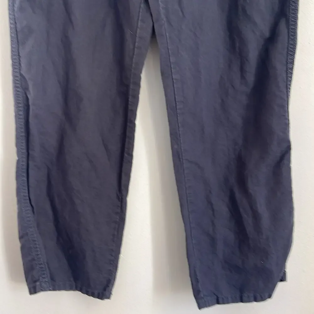 L. L. Bean 1912 cotton linen blend flat front twill chino straight leg pants